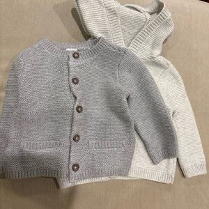 Carter's Gray and Cream Kids Cardigan Duo